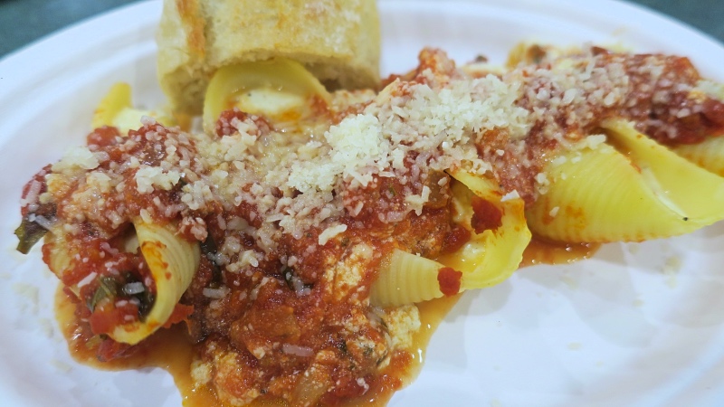 Zia Pia's stuffed shells.